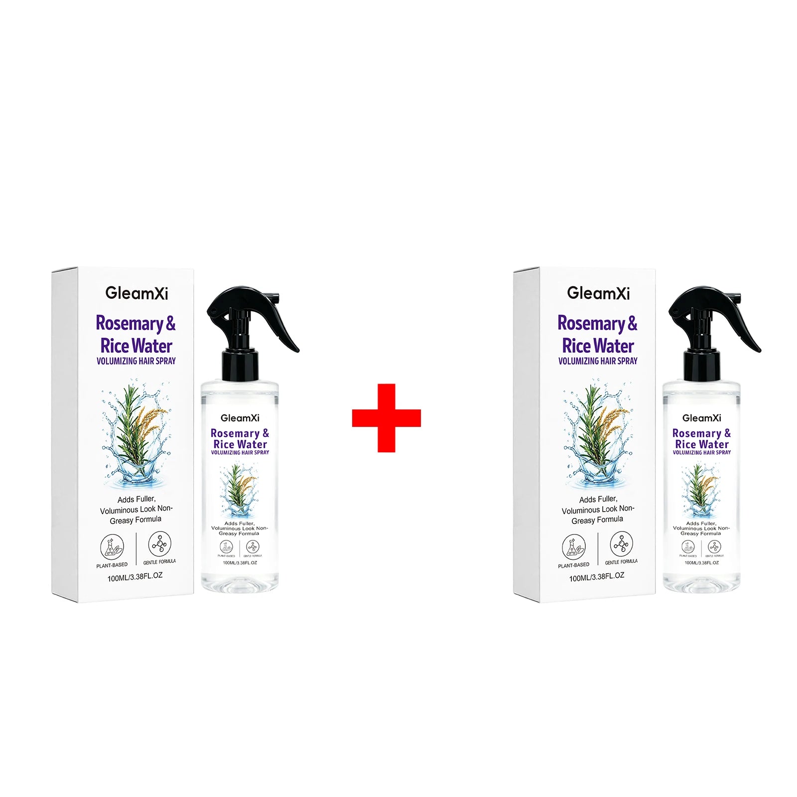 Rosemary & Rice Water Volumizing Hair Spray Lightweight Hydrating Strengthening Hair Root Improve Split Ends Nourish Hair Care