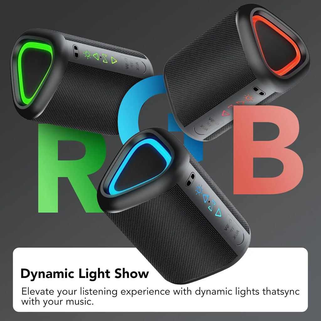 Bluetooth Speaker,Portable Wireless Speaker,Louder Volume,Stereo Sound,24H Playtime, Bluetooth 5.4,Built-in Mic,for Home,Outdoor