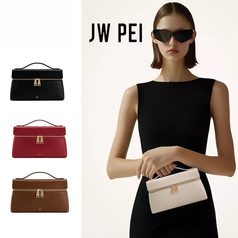 JW PEI Lunchbox Bag, Box Bag, Shoulder Bag, Crossbody Bag, Women's Handbag, Genuine Leather Bag, Storage, Mini