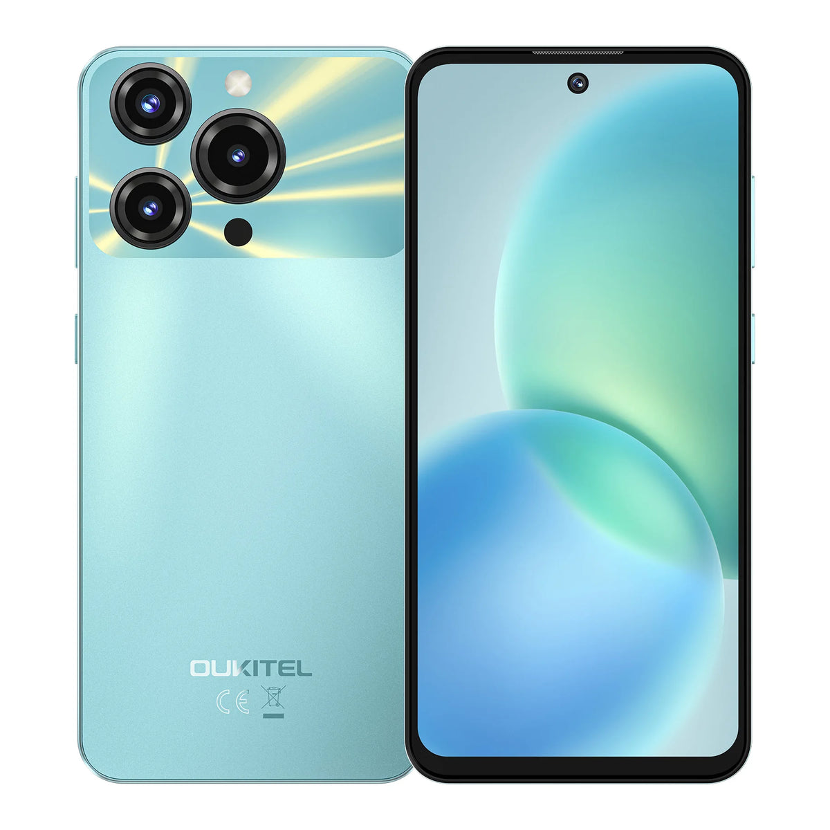 OUKITEL C69 Smartphone 6000mAh, 7.2” HD+ Large Screen 24GB(8+16)+256GB, 64MP Main Camera NFC Cellphone Android 15,120Hz,Dual 4G
