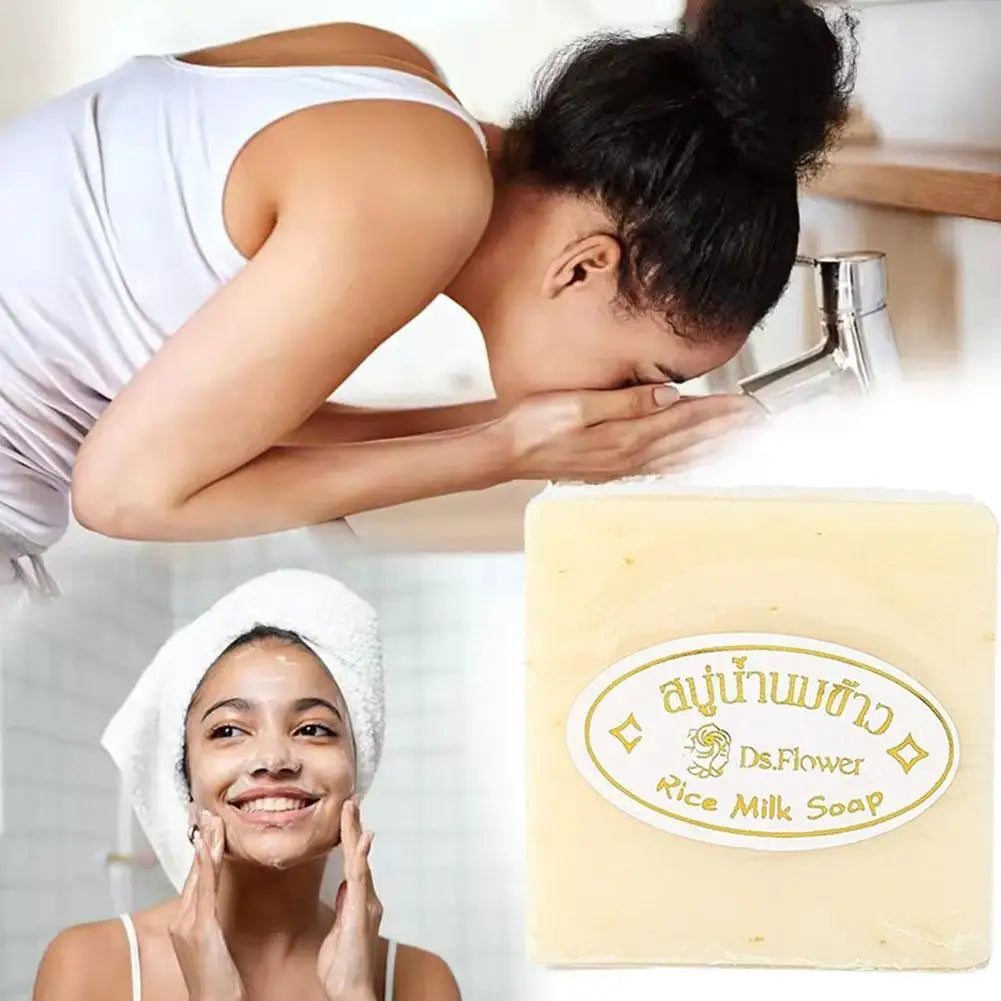 Rice Milk Soap Original Wholesale Handmade Soap Milk Rice Soap Moisturizing and Oil Control Body Faces Cleaning1/2/3PCS