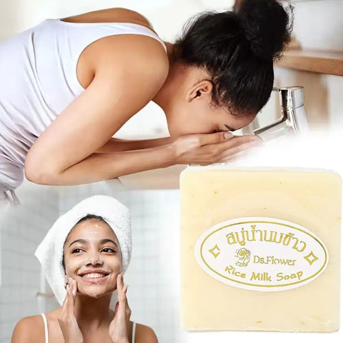 Rice Milk Soap Original Wholesale Handmade Soap Milk Rice Soap Moisturizing and Oil Control Body Faces Cleaning1/2/3PCS