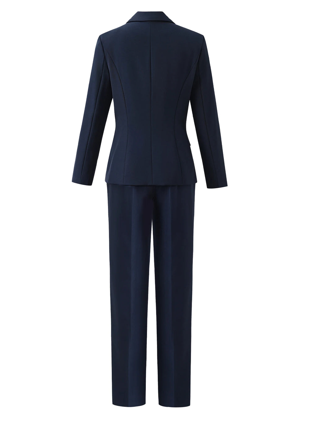 Single-Breasted Notch Lapel Suit Set: Slim-Fit Blazer & Formal Trousers, Minimalist Commuter Style with Elegant Sophistication