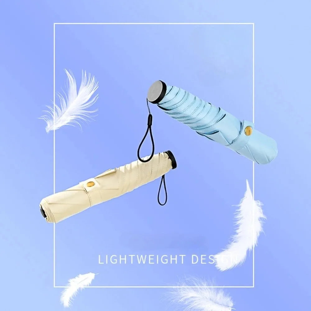 Ultra Light Sun Umbrella Folding Automatic Anti Uv Sunshine Umbrellas Compact Fresh and Elegant High-density Sunscreen Umbrella