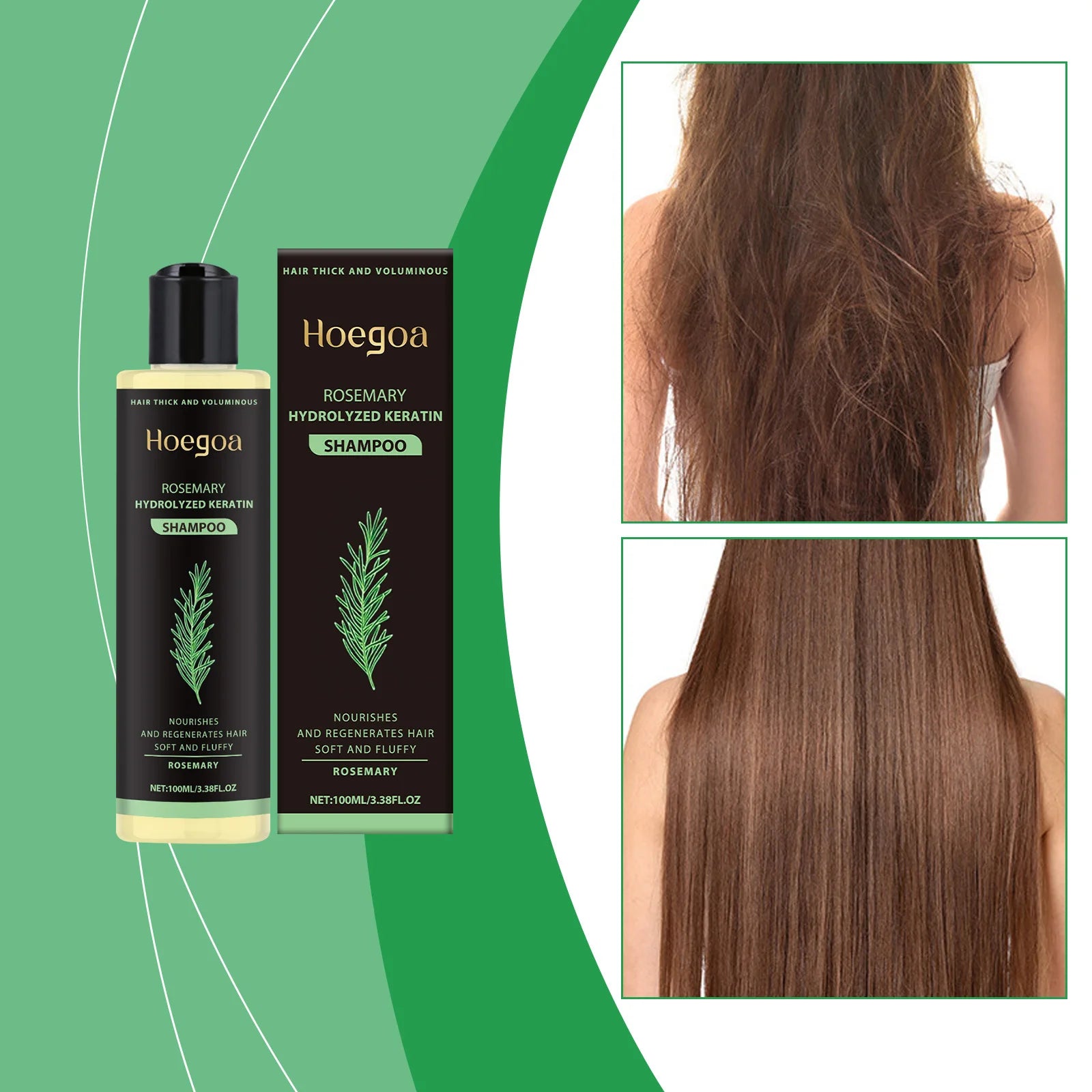 Rosemary Shampoo Hair Growth Deep Cleansing Scalp Anti Dandruff Oil Control Strengthening Root Nourish Hair Volumizing Shampoo