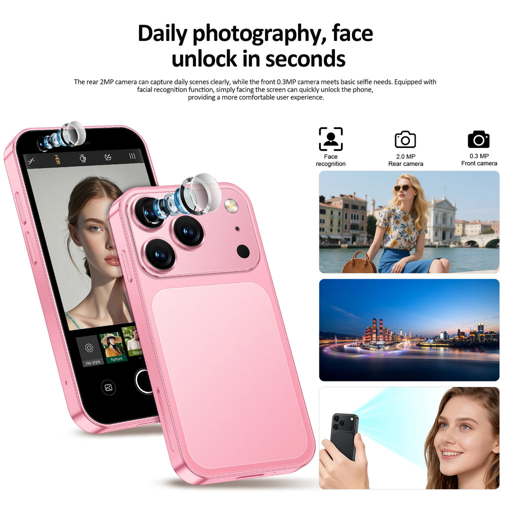 SERVO 18SE Mini Smartphone Android OS 3.0" Fullview Display 3G Cellular 2GB+16GB Face Unlock Small Mobile Phones GPS Play Store