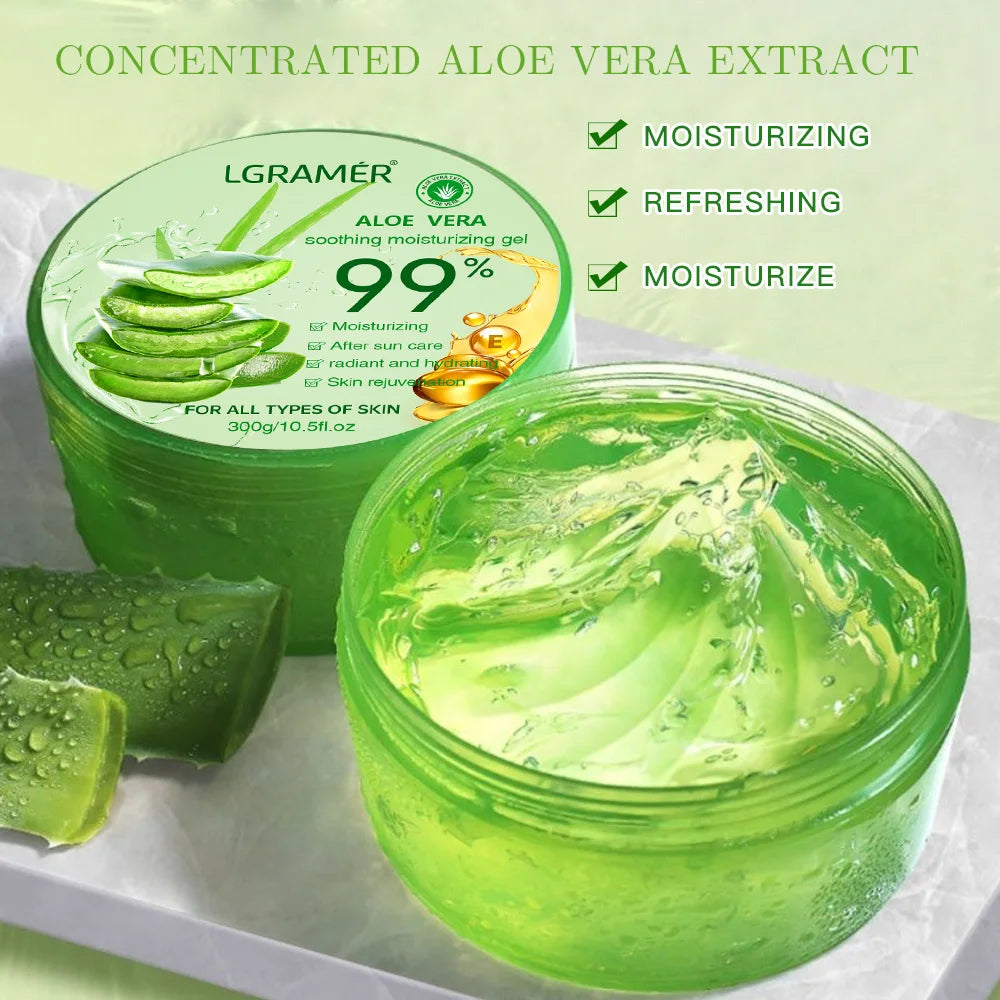 Moisturizing Aloe Vera Gel Refreshing Non Sticky Facial Care Facial Cream Wash Free Deep Nourishing Maintain Skin Aloe Vera Gum
