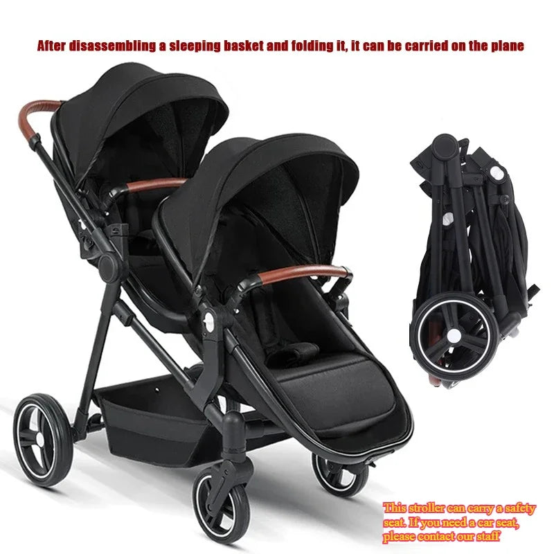 2025 New Foldable, Multifunctional Twin Stroller That Can Be Disassembled Into A Lightweight Baby Bike. Shipping Within The EU