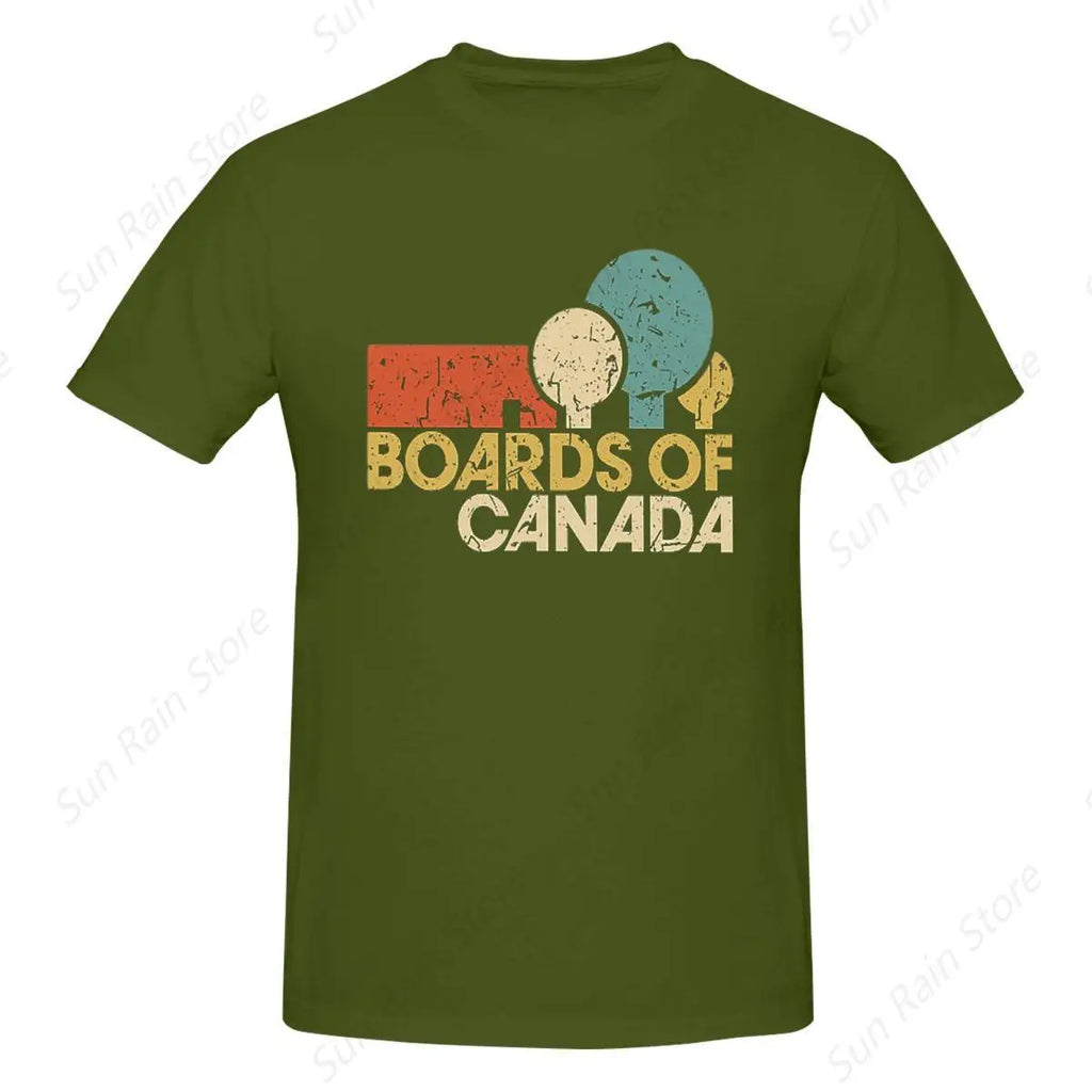 BOARDS OF CANADA In Cramped Quarters T-Shirt for Men Cotton Oversized T Shirts Men's Short Sleeve O-Neck Summer Clothes Tops