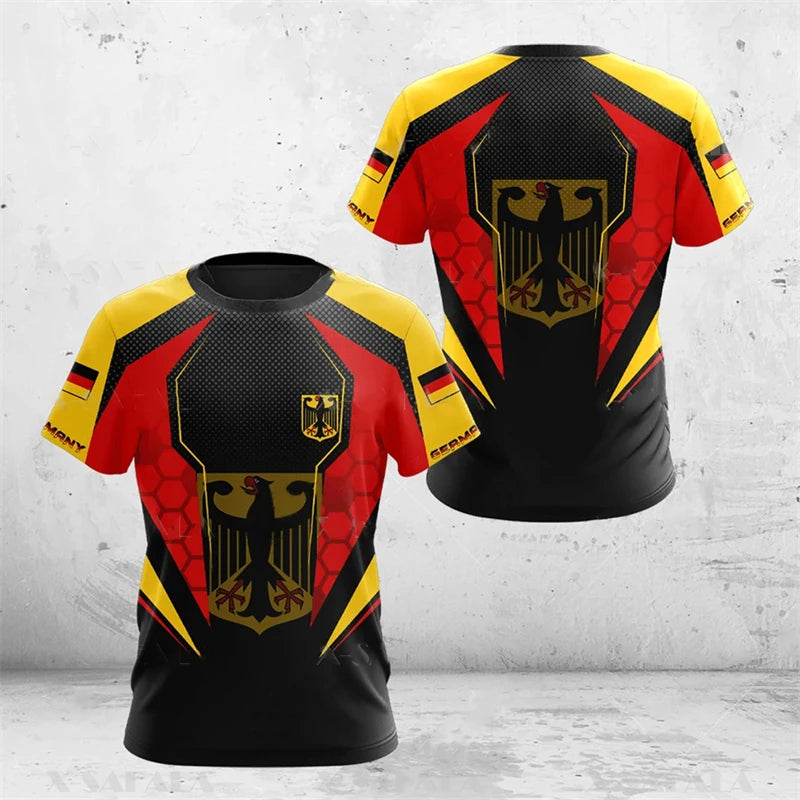 GERMANY T Shirt For Men German National Emblem Print T-shirts Ropa Hombre Summer O-neck Short-sleeved Tops Casual Unisex Tees