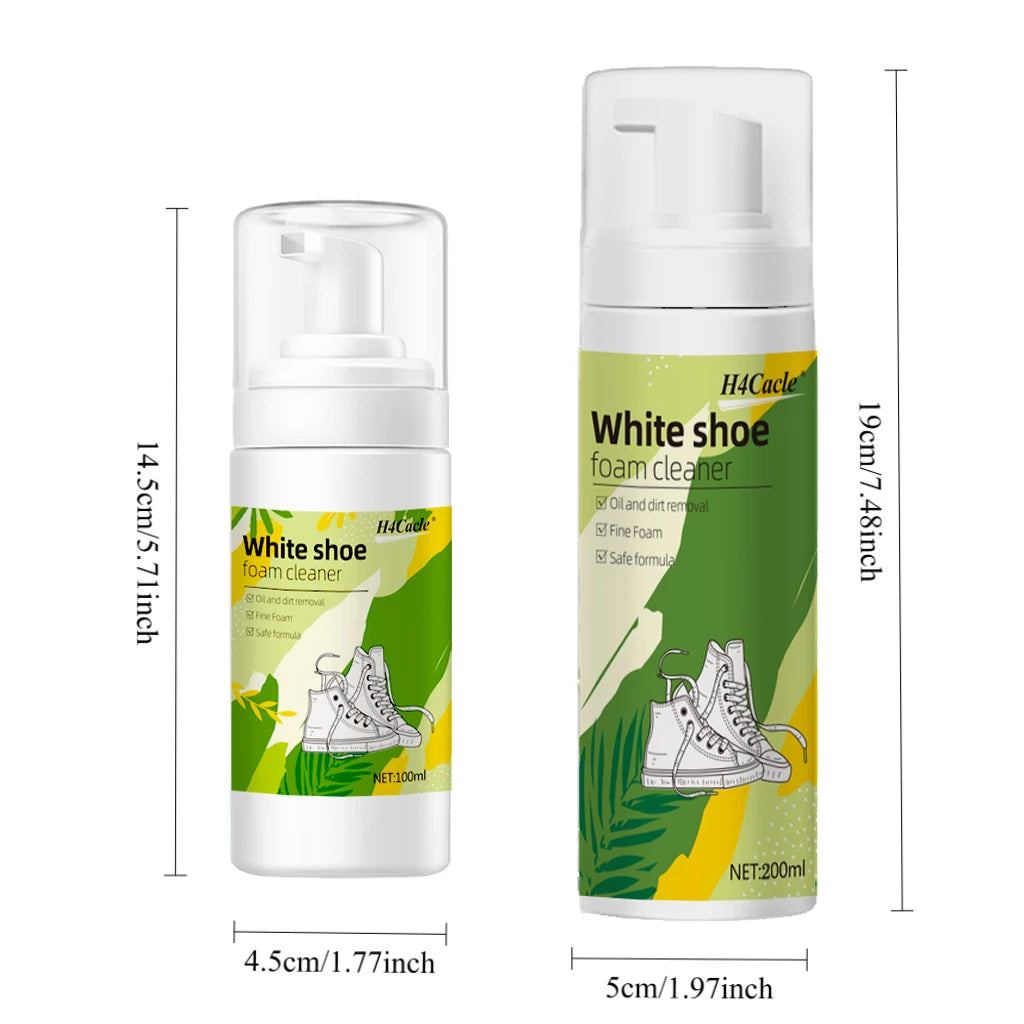 White Shoe Cleaner, Dry Cleaning Foam Decontamination for White Shoes, Boots, Canvas Leather Sneakers Cleaning Shoe Fresheners