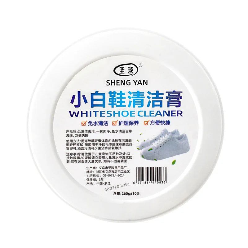 1 Bottle Multi-Functional White Shoe Cleaner, Whitening, Stain & Yellowing Removal, Waterless Cleaning, Suitable For Leather