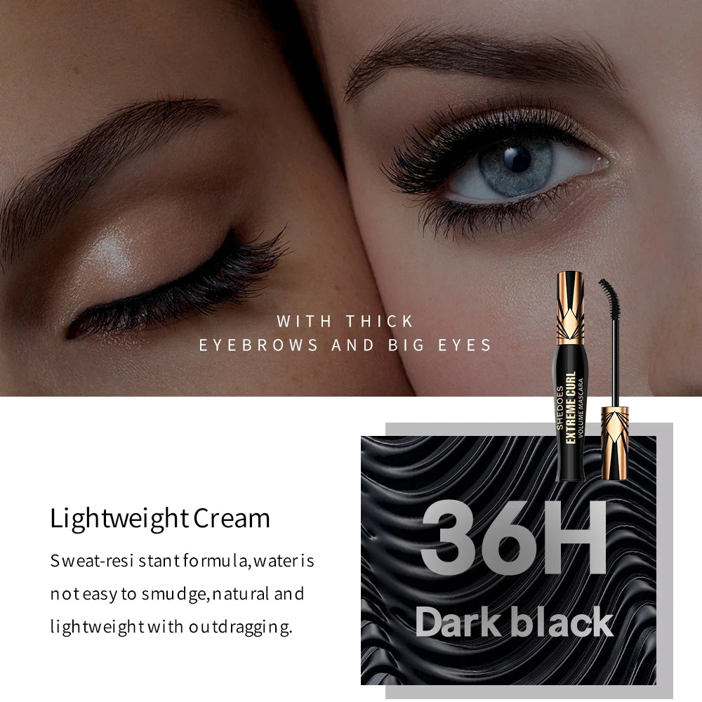Thick Curly Mascara, Lightweight Waterproof, Anti Smudge and Durable Mascara