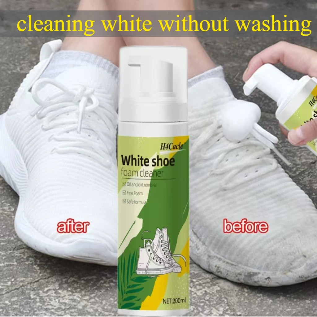 White Shoe Cleaner, Dry Cleaning Foam Decontamination for White Shoes, Boots, Canvas Leather Sneakers Cleaning Shoe Fresheners