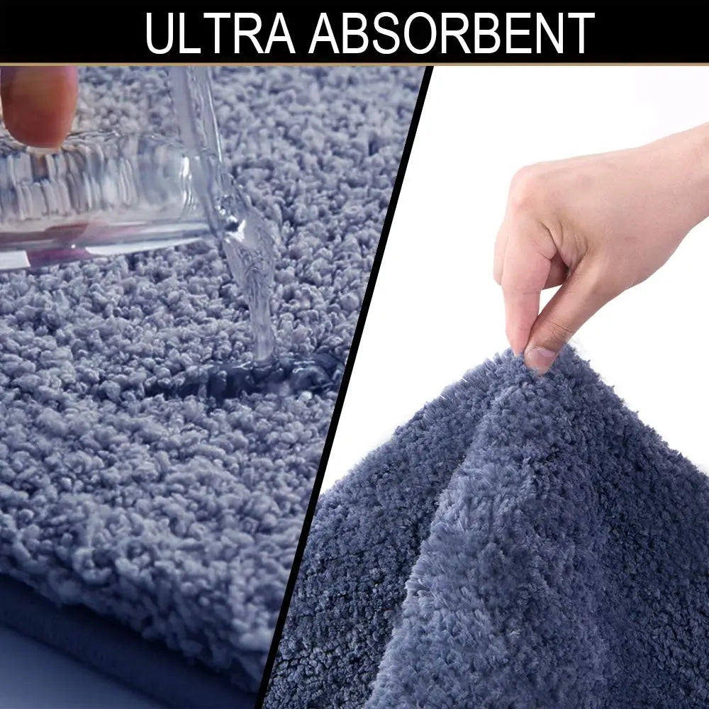 Soft Microfiber Shaggy Bath Rug, Non Slip Bath Mat, Thick Plush Rugs for Shower, Water Absorbent, Machine Washable, Bathroom