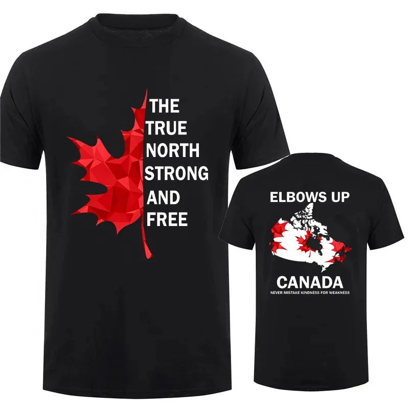 Elbows Up Canada Shirt True North Strong and Free Proud Canadian T-Shirt Canada Is Not for Sale Tees for Men Women Clothing