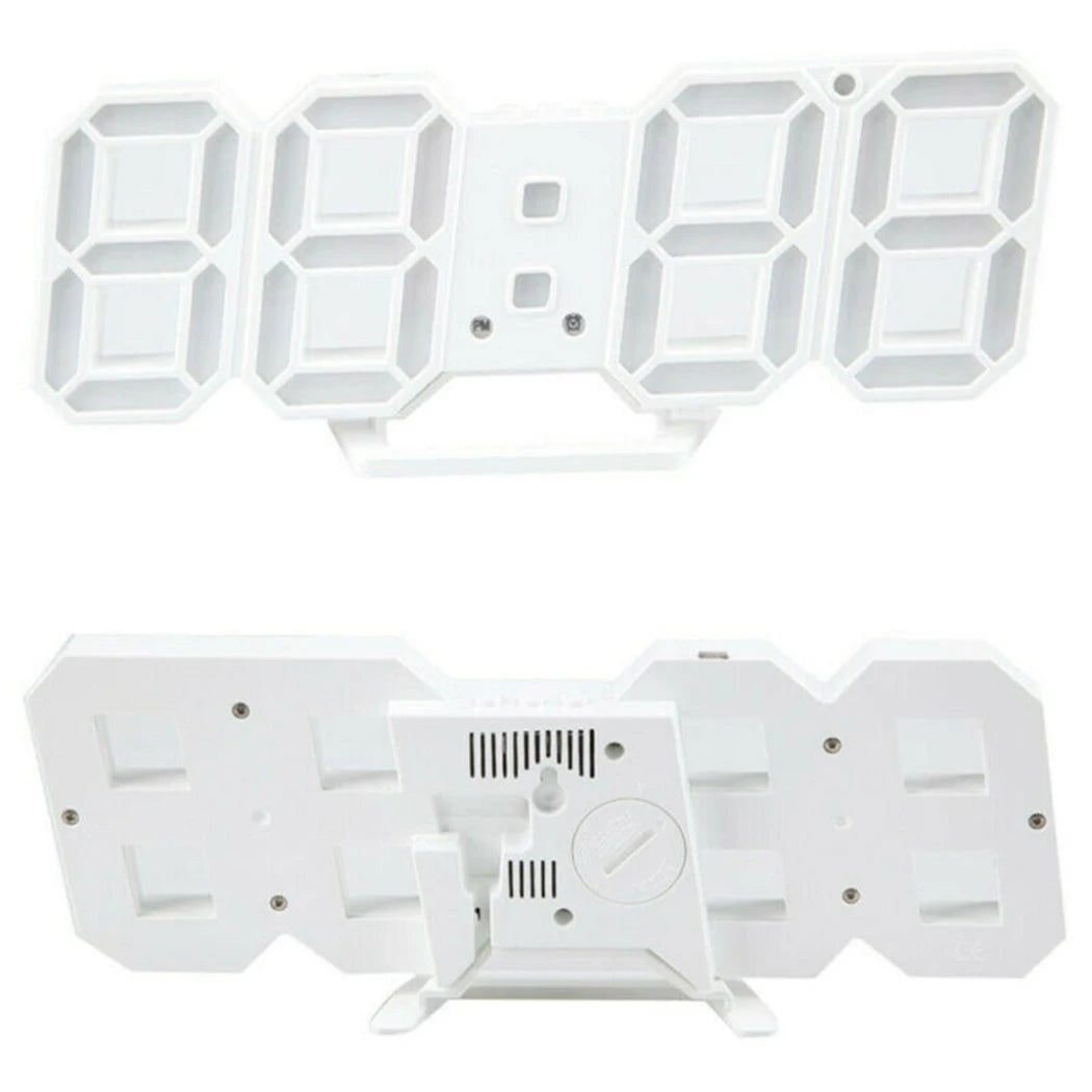 Home Wall Clocks 3D Modern Digital LED Wall Clock 24/12 Hour Display Timer Alarm Home USB  Alarm Clocks Decoration For Bedroom