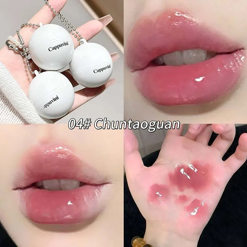 Crystal Mirror-like Lip Glaze Jelly Hydrating and Moisturizing Lipstick Balm Grape Rose Watery Lip Gloss Makeup Plump Lip Beauty