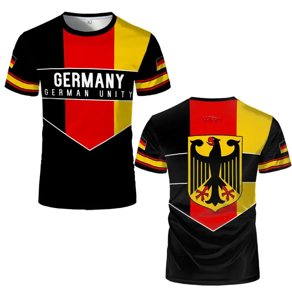 Germany National Emblem 3D Print T-Shirt Men's Quick-drying And Breathable Football Jersey Men Women Casual Short Sleeve Tee
