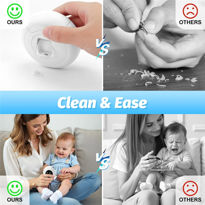 B78B-Nail Trimmer Electric With Nail File& 3 Speed Gears, Baby Nail Clipper For Baby, Adult, Seniors