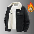 New Winter Men Corduroy Casual Jackets Male Fashion Fleece Warm Parkas Down Jackets High Quality Man Slim Cargo Coats Size 5XL