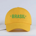 Brazil Fans “BRASIL” Printed Soft-Peak Baseball Cap Unisex Adjustable Sun Hat for Soccer Enthusiasts Adult Child Sunscreen Hats