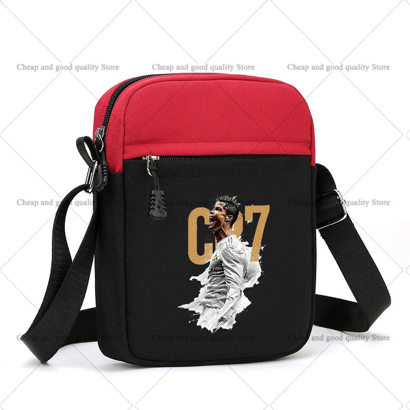 Football Star Ronaldos Shoulder Bag for Women Men Anime Crossbody Bag Boy Girl Canvas Messager Women Men Travel Sport Gift