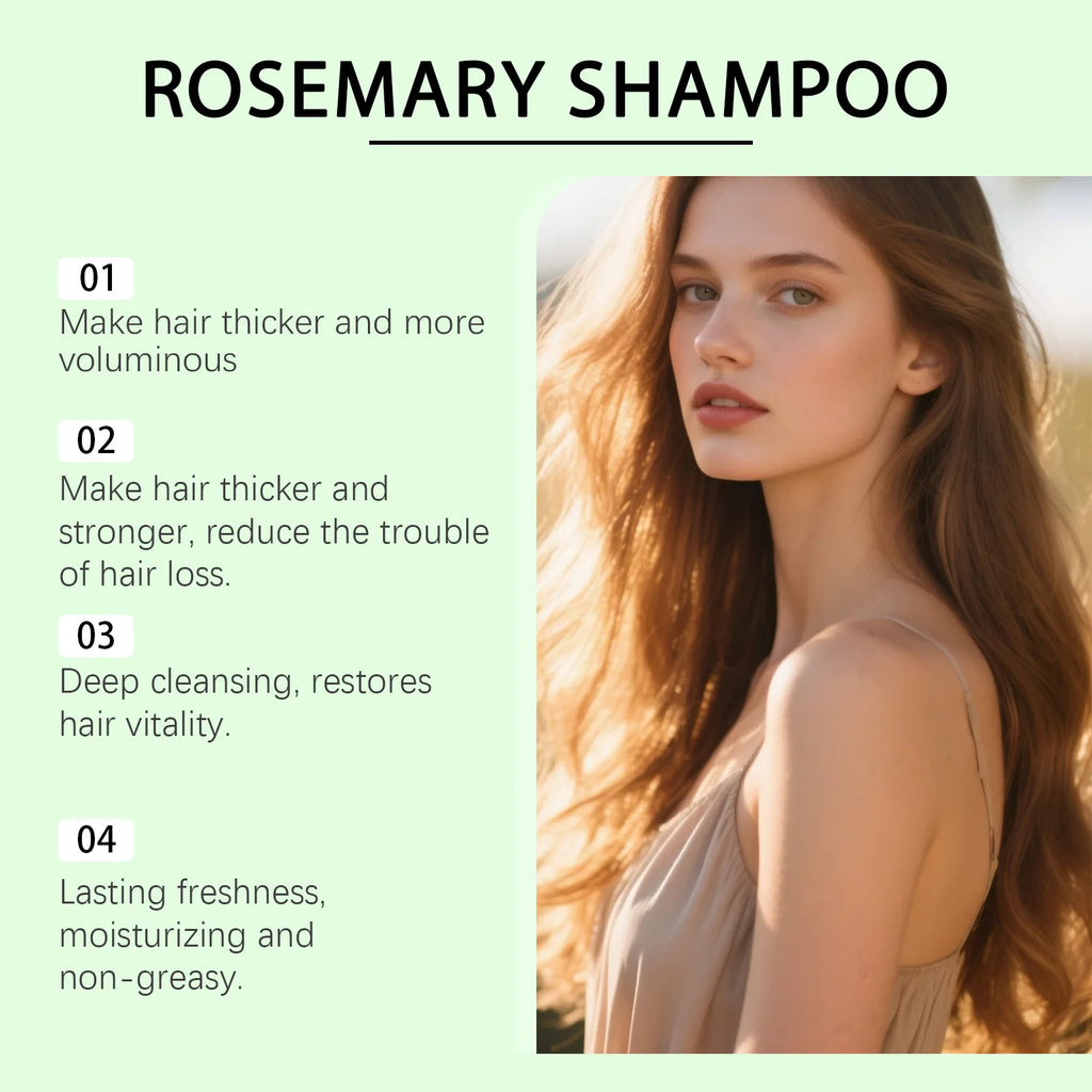 Rosemary Hydrolyzed Keratin Shampoo Soothing Scalp Anti Dandruff Thickening Volumizing Nourishing Regenerating Soft Hair Shampoo