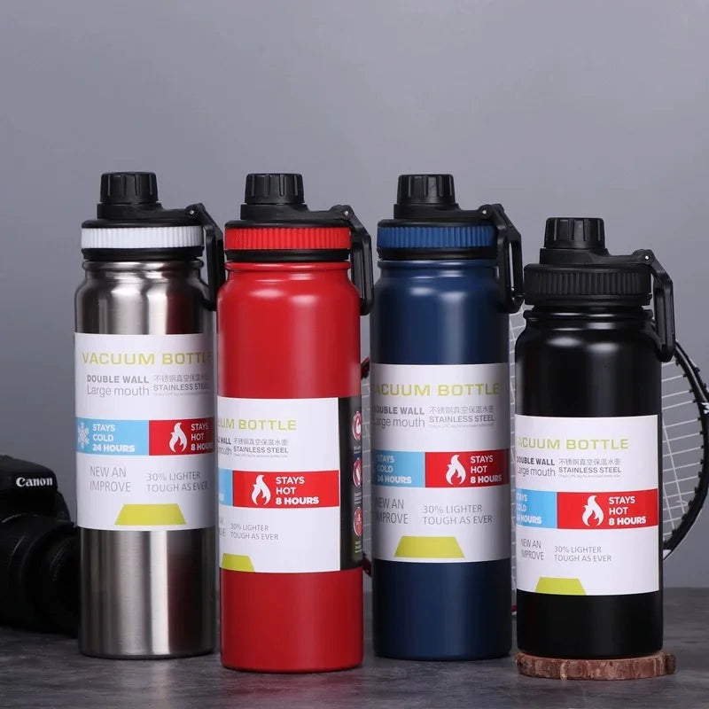 600/800/1000ML Stainless Steel Insulated Cup Outdoor Thermos Water Bottle  Keeps Cold and Heat Thermal Mug Travel Vacuum Flasks