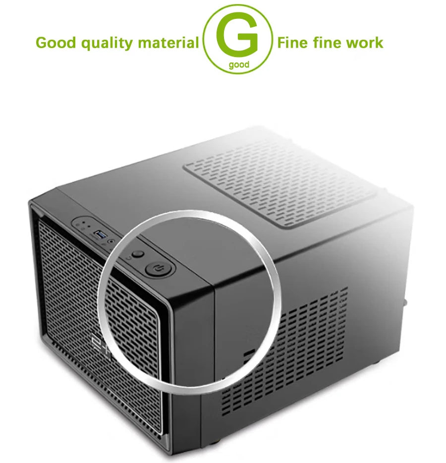 Golden Field Foresee N1 Desktop Computer Case MINI-ITX Mini Chassis Support 18*22CM Motherboard 4 Drive
