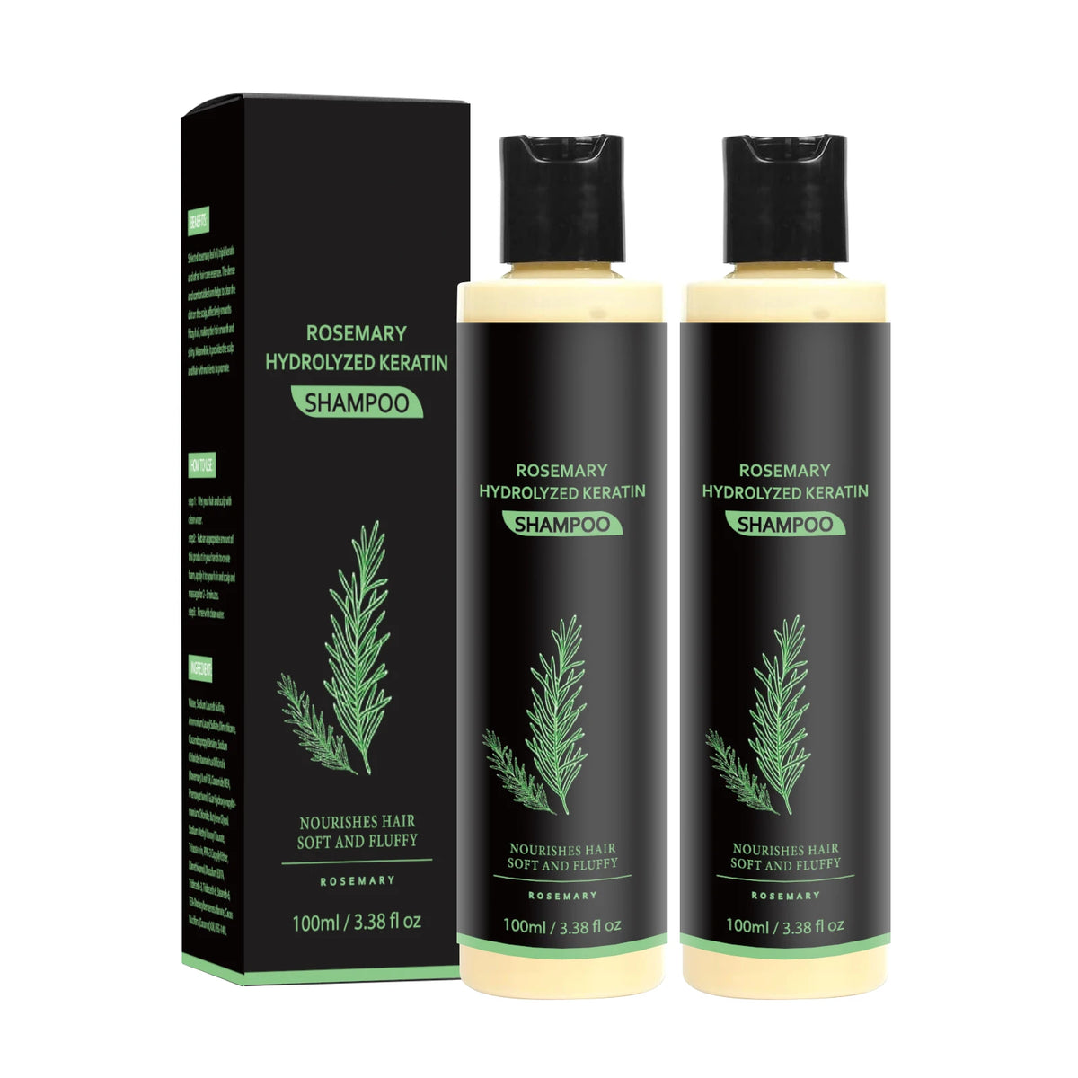 Rosemary Hair Growth & Anti-Baldness Shampoo - Deeply Nourishes, Repairs Split Ends, Soothes Scalp & Fights Dandruff.