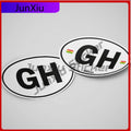 Ghana Flag Sticker Oval-shaped White and Black Country Unique Trunks Laptops Waterproof Scratch Resistant Auto Accessories