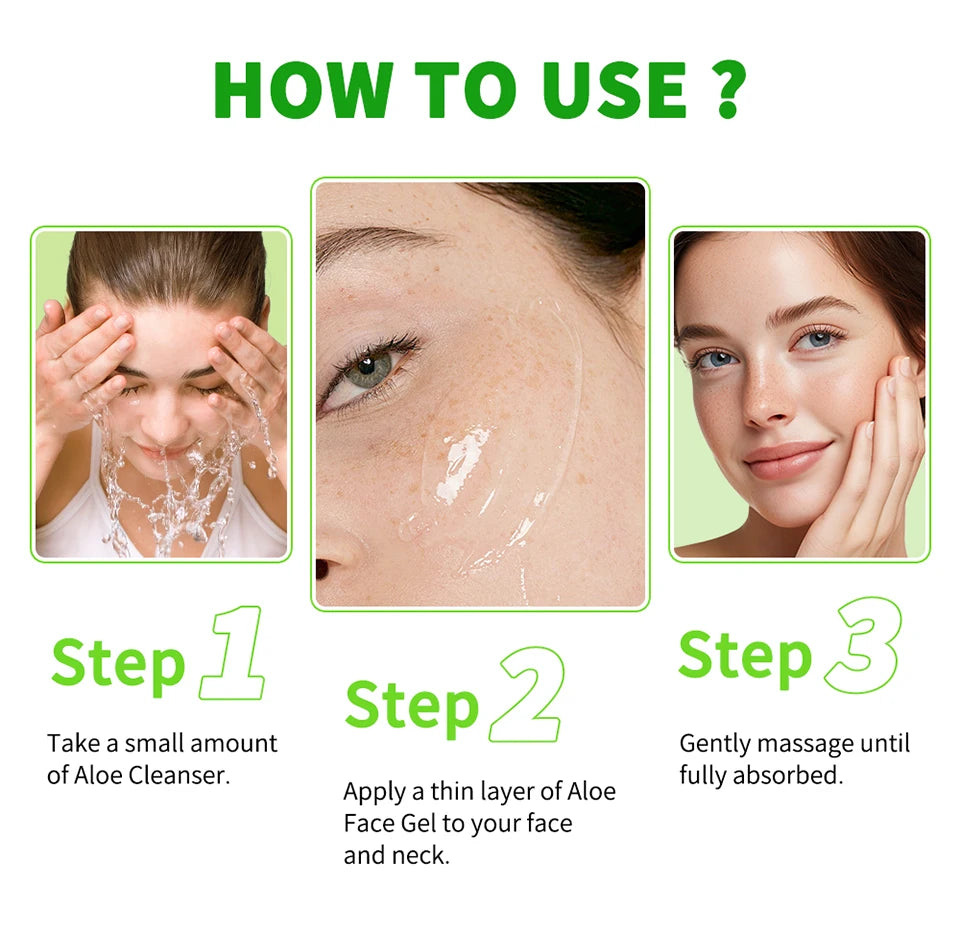 Aloe Vera Gel Lightening Moisturizing Soothing Natural Organic Aloe Vera Gel Reduce Redness Hydrate Exfoliation Skincare