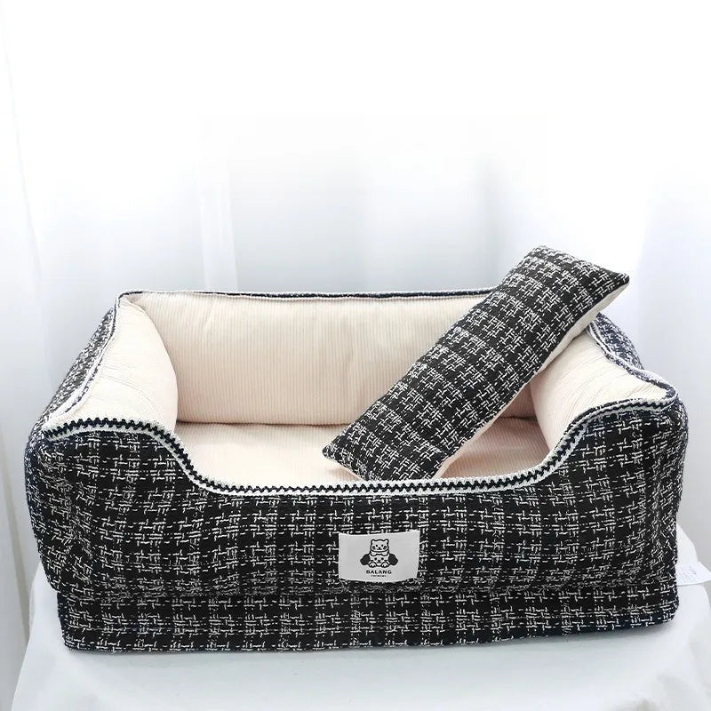Dog Beds Max for 5KG Small Dogs  Cute Cat Beds Soft Cotton Dog Kennel with Non Slip Bottom, Removable Calming Sofa All Seasons