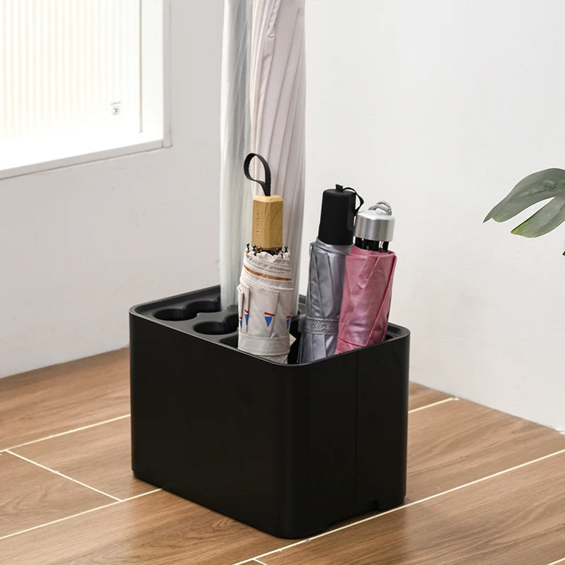 Umbrella rack with drip tray, suitable for space saving storage in the corner of the entrance passage, can hold 10/15 umbrellas