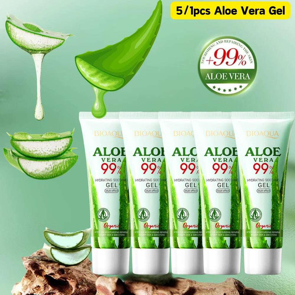 BIOAOUA Hydrating Soothing Natural Aloe Vera Gel Repairing Sunburn Moisturizing Skin Repairing Skin Care Facial Care