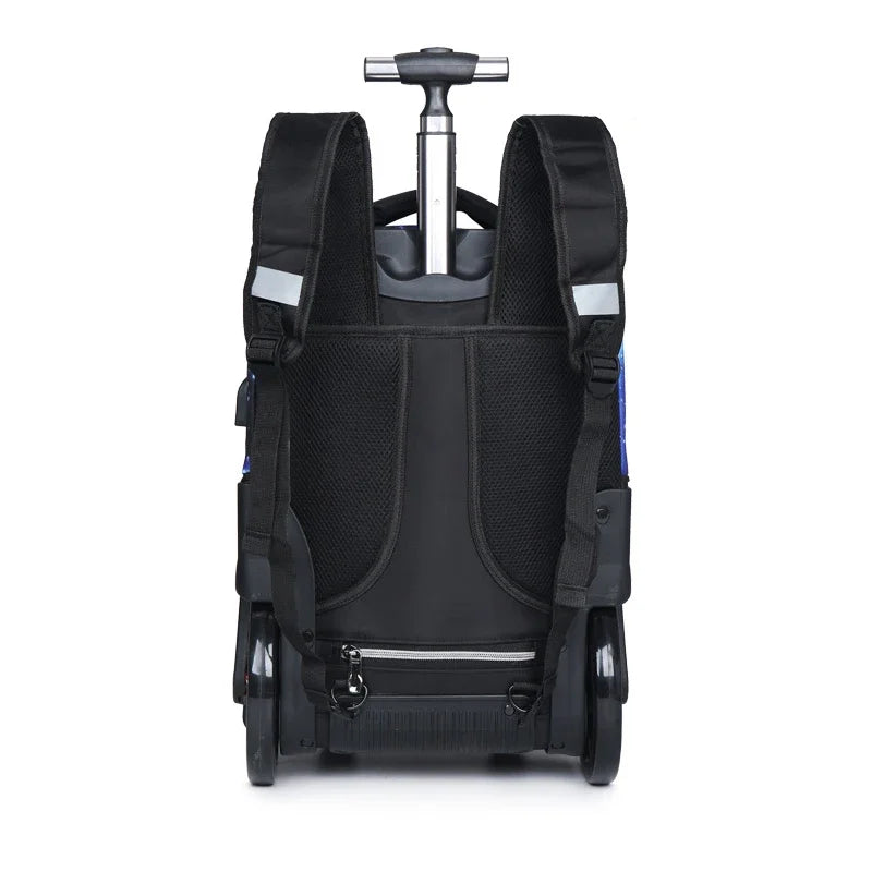 Trolley backpacks bags for teenagers School Wheeled backpack for girls USB Charging Port backpack On wheels luggage Rolling Bags