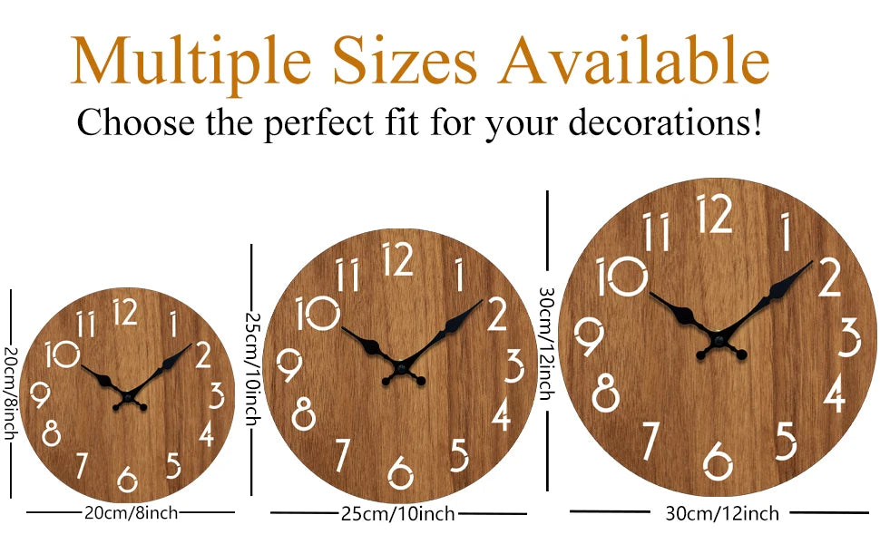 Modern Wooden Wall Clock Minimalist Decor for Living Room Bedroom Non Ticking Clock Stylish Gift for Home Decor Enthusiasts