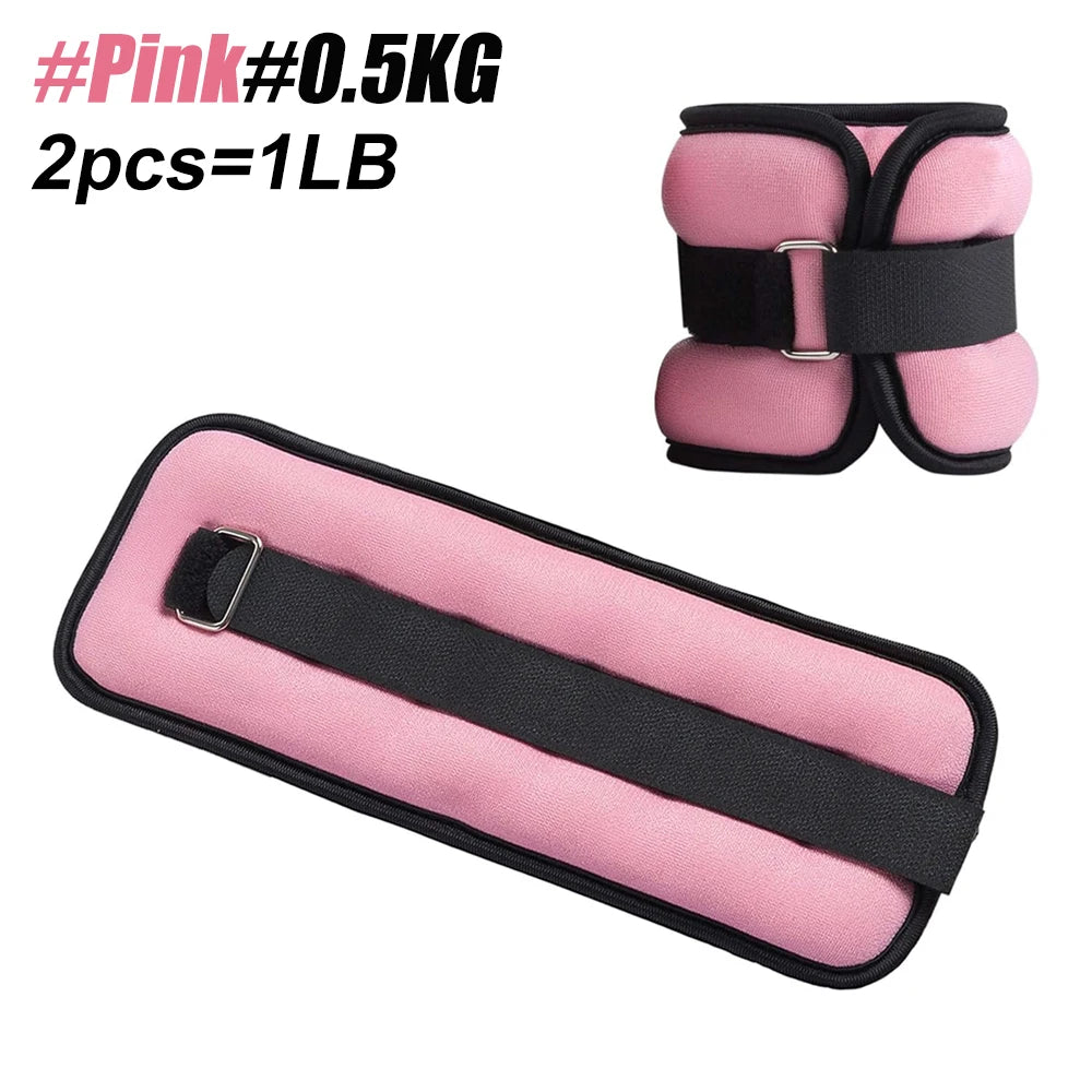 1 Pair Ankle Wrist Weights for Men and Women, (0.25kg/0.5kg Each Pack) Leg Arm Wrist Weights with Adjustable Strap for Fitness