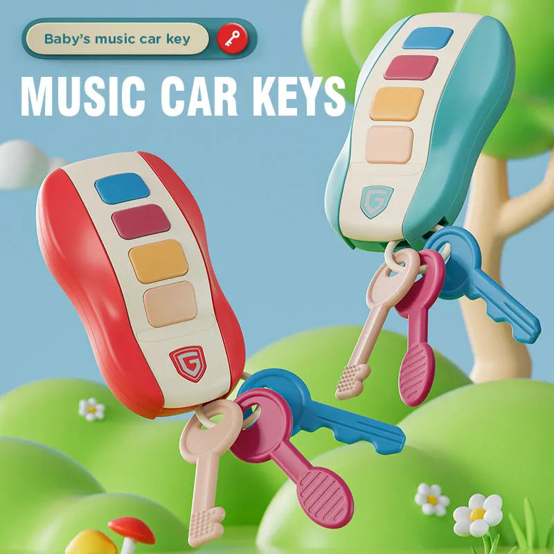 Baby Toy Musical Car Key Pretend Play Baby Vocal Music Toys Smart Remote Car Educational Toys for Children Gift for Newborn