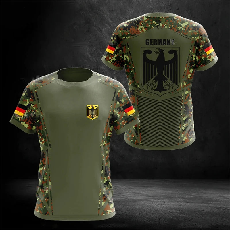 GERMANY T Shirt For Men German National Emblem Print T-shirts Ropa Hombre Summer O-neck Short-sleeved Tops Casual Unisex Tees