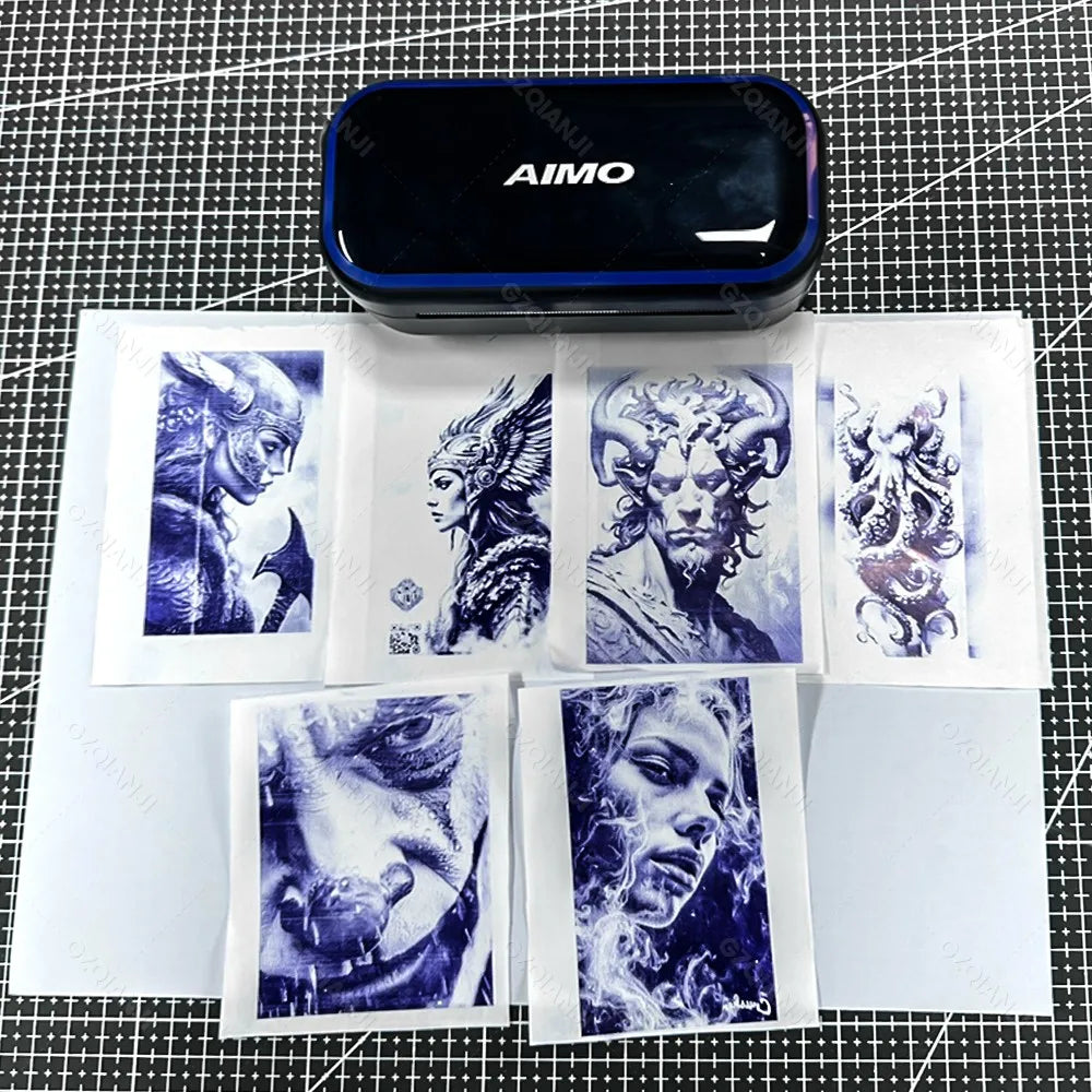 80mm Tattoo Stencil Printer Thermal Tattoo Printer with 3inch Transfer Paper Wireless Bluetooth Mini Portable Printer DIY Artist