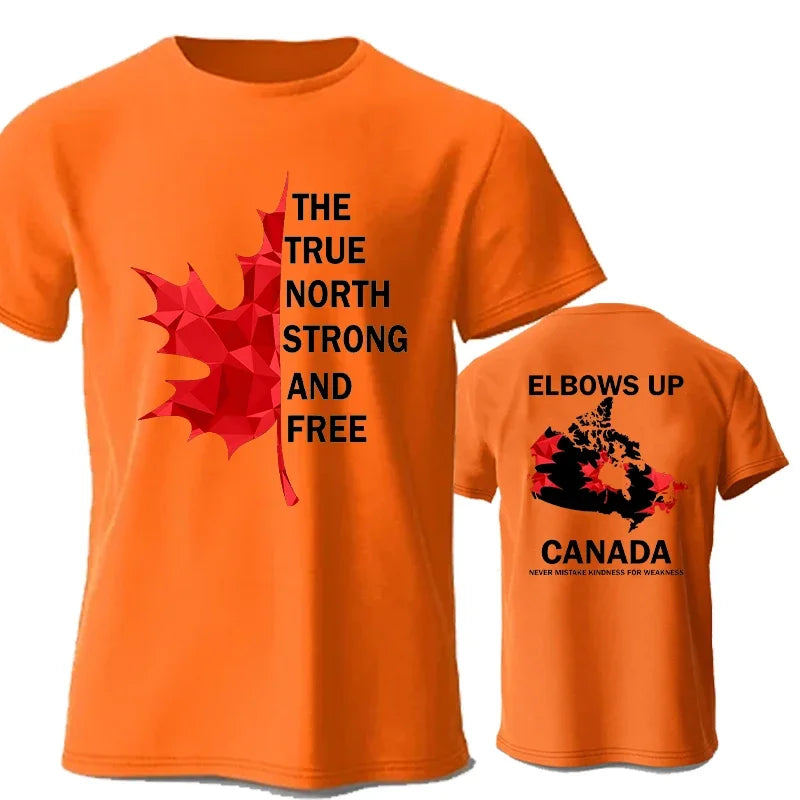 Elbows Up Canada Shirt True North Strong and Free Proud Canadian T-Shirt Canada Is Not for Sale Tees for Men Women Clothing