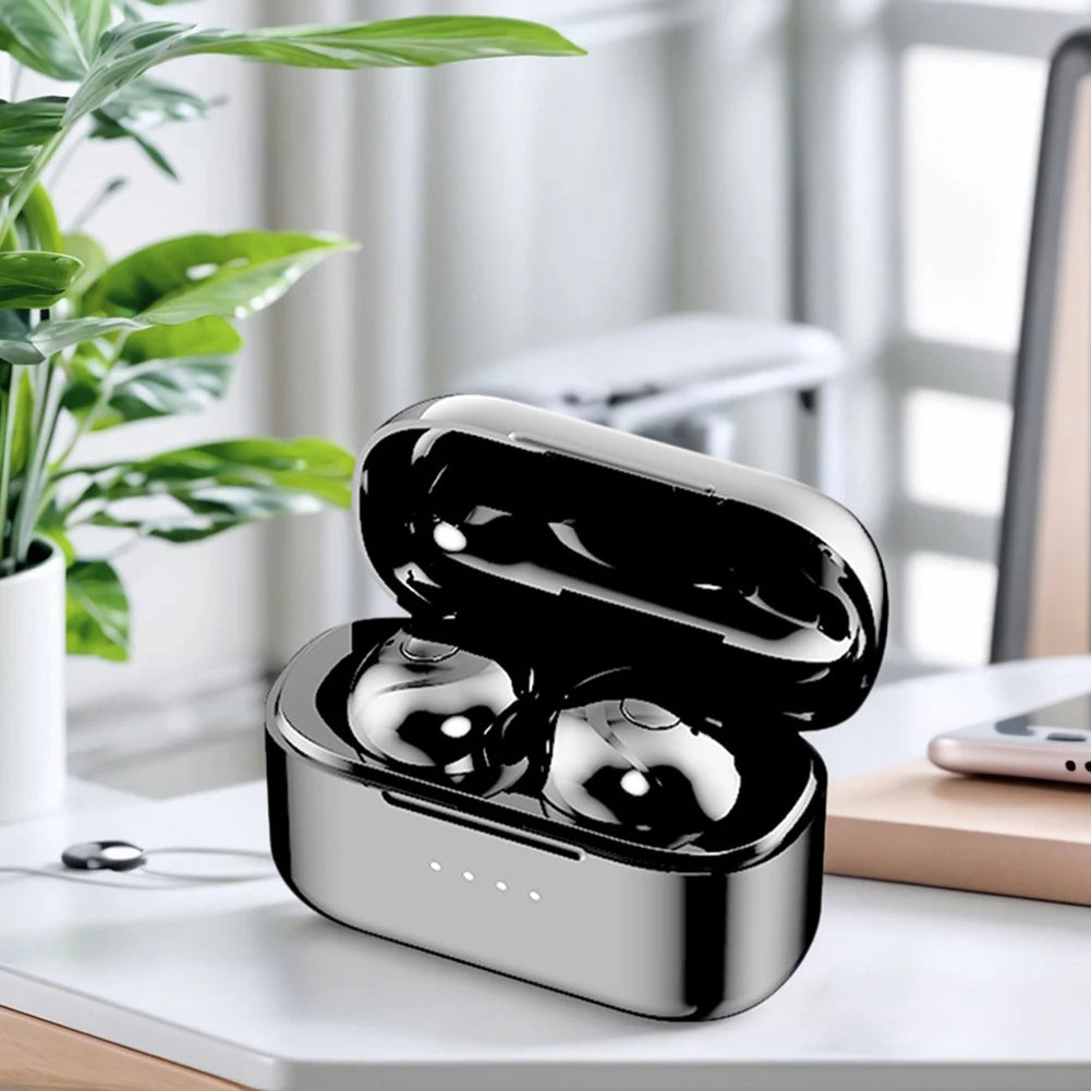 Mini Invisible Headphones Bluetooth-Compatible 5.4 Earphones Noise Reduction Tiny Discreet Hidden Earphones for Music Home Work