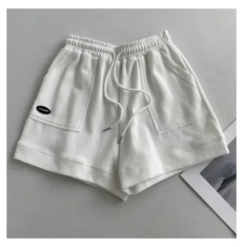 2026 Women's Comfortable Loose Wide-legged Drawstring A Pants Slim Waist Slim Fit Casual Home Versatile Sports Shorts New
