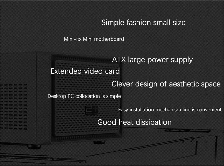 Golden Field Foresee N1 Desktop Computer Case MINI-ITX Mini Chassis Support 18*22CM Motherboard 4 Drive