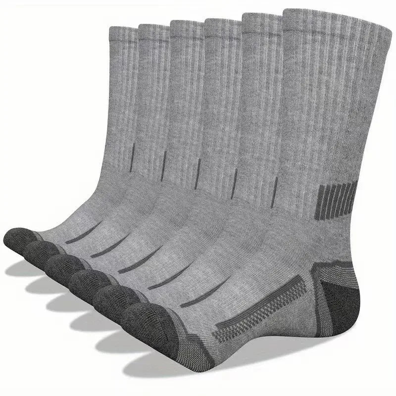 6/12 Pairs Men Mid Tube Casual Basketball Socks Soft Comfortable Breathable Odor Proof Sweat Absorbing All Season Sports Socks