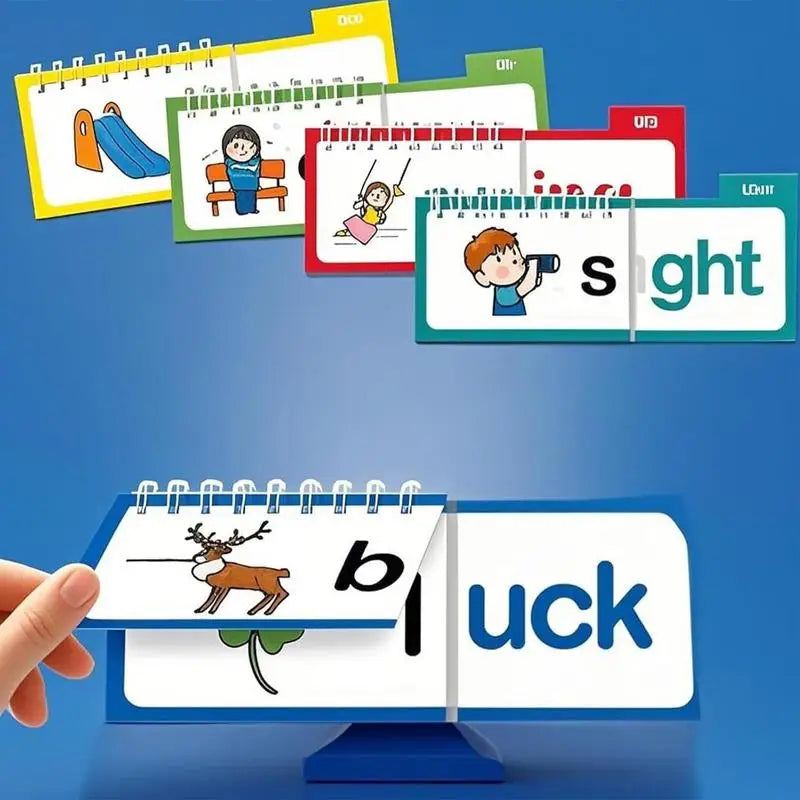 30 Read And Rhyme F lip Books/ Vocabulary Flash Cards Word Families Flash Cards Word Family Build Book Educational Read Game