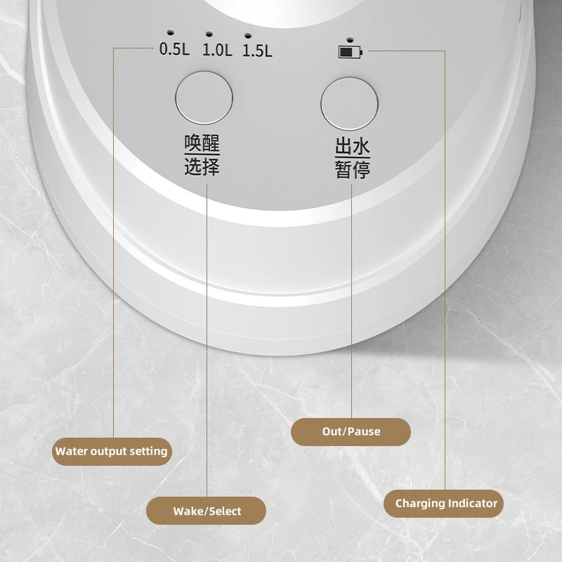 Electric Wireless Pumping Water USB Charge Portable Water Dispenser For 5 Gallon Bottle With Extension Hose Barreled Tools