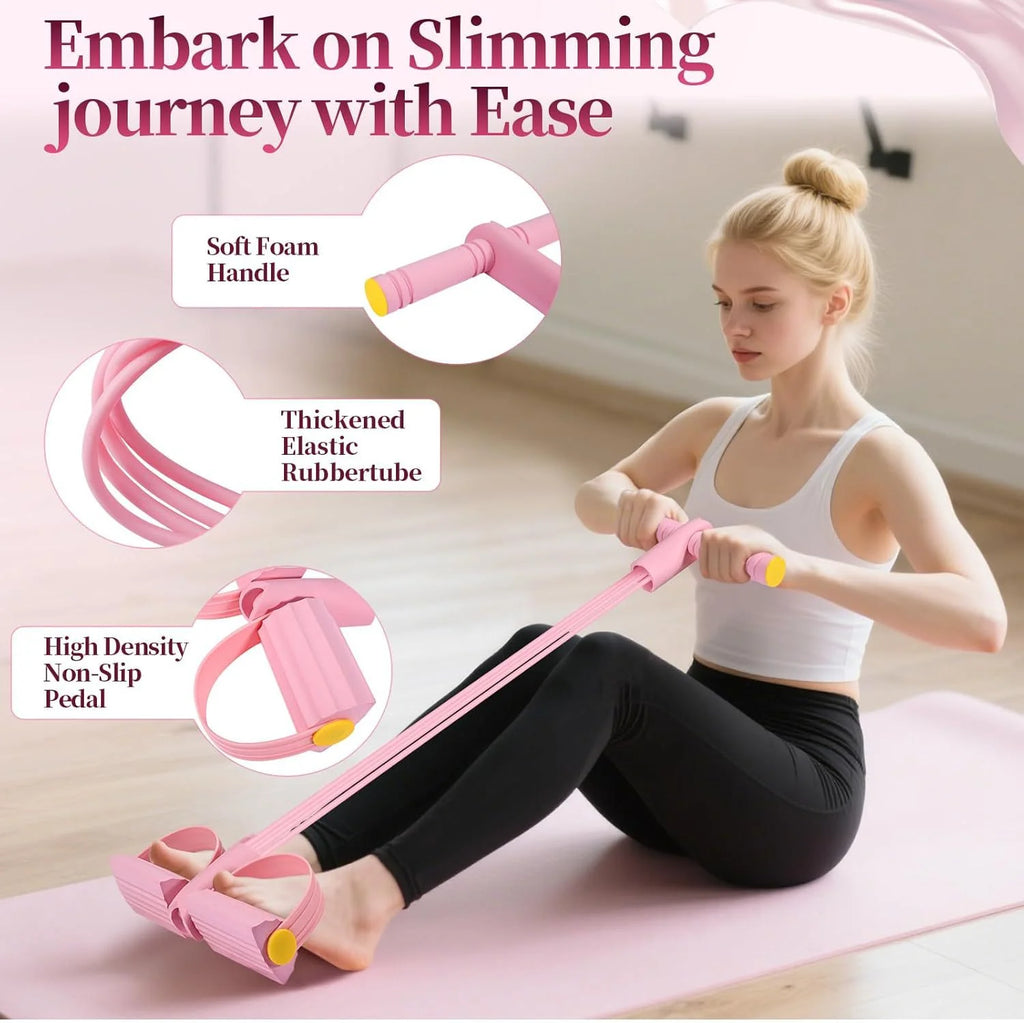 Home Pilates & Yoga Workout Set - 16 pcs Includes Resistance Circle, Foot Pedal, Resistance Bands & Strength Trainer